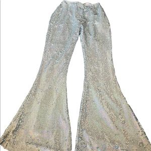 Bell bottom sequin pants